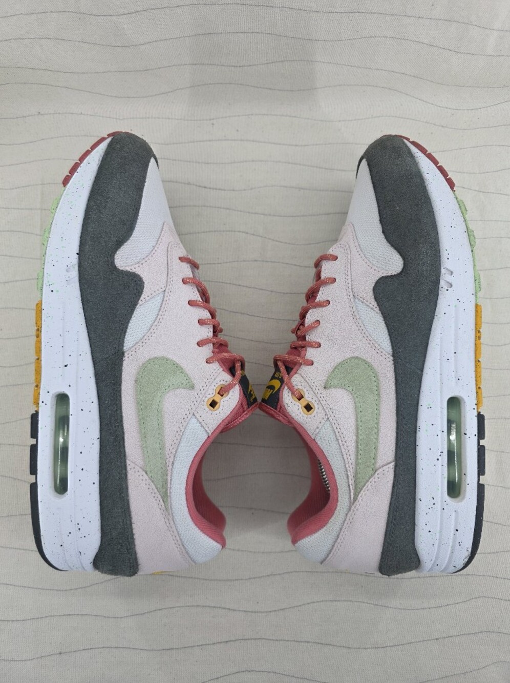 Nike Mens Air Max 1 Easter Celebration Leather Sneakers Shoes FZ4133-640 Sz 13 - Picture 10 of 12